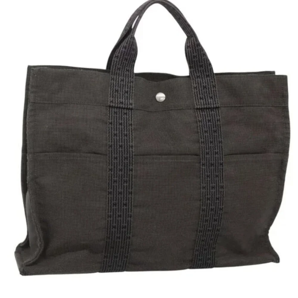 NWT Hermes Black Gray Tote Elegant and Durable GORGEOUS BAG - Picture 3 of 16